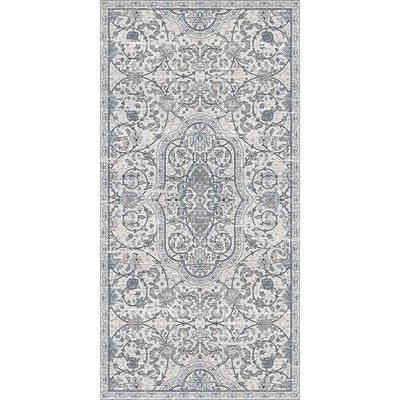 Adama Alma Hamsa, tapis plat à motif d’une épaisseur de 5 mm, en vinyle, blanc