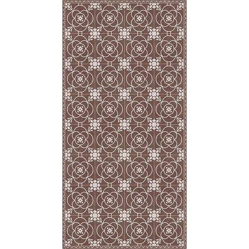 Adama Alma Lisa, tapis plat à motif d’une épaisseur de 5 mm, en vinyle, brun