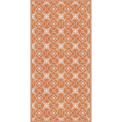 Adama Alma Lisa, tapis plat à motif d’une épaisseur de 5 mm, en vinyle, orange