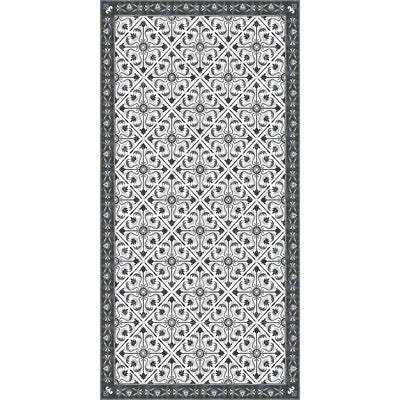 Adama Alma Narangi, tapis plat à motif d’une épaisseur de 5 mm, en vinyle, noir