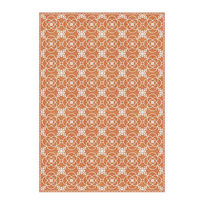 Adama Alma Napperon rectangulaire, set de table à motifs en tuiles, en vinyle, lisa orange