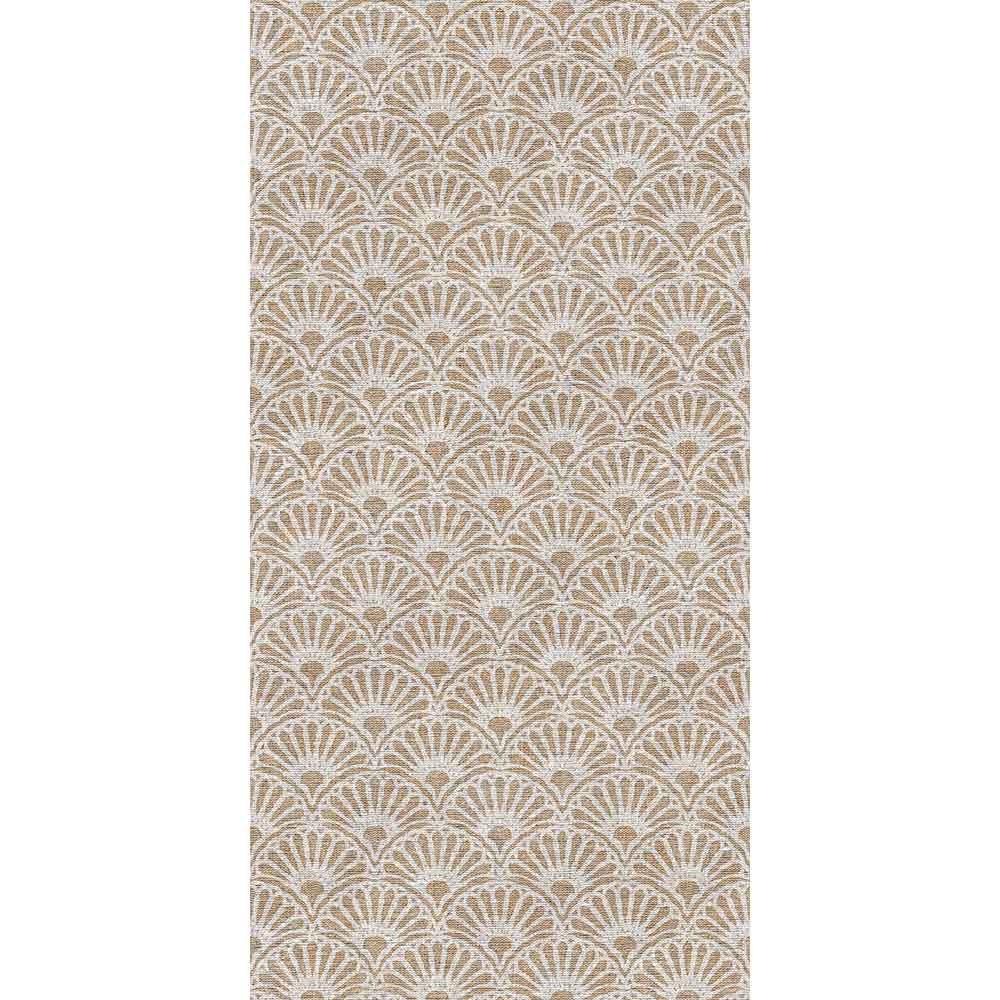 Adama Alma Shell, tapis plat à motif d’une épaisseur de 5 mm, en vinyle, ochre