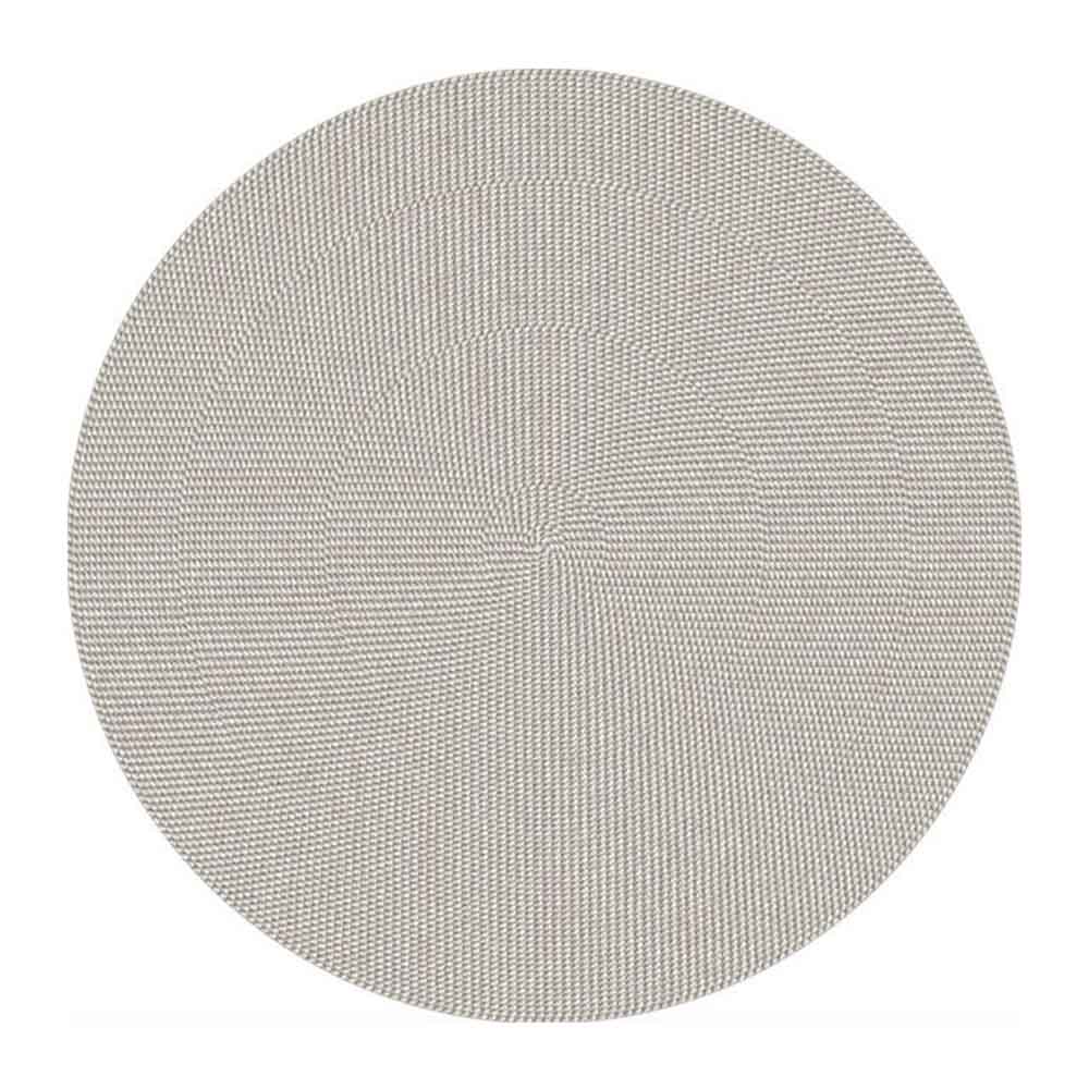 Adama Alma Caracol, tapis rond et plat à motif d’une épaisseur de 5 mm, en vinyle, beige