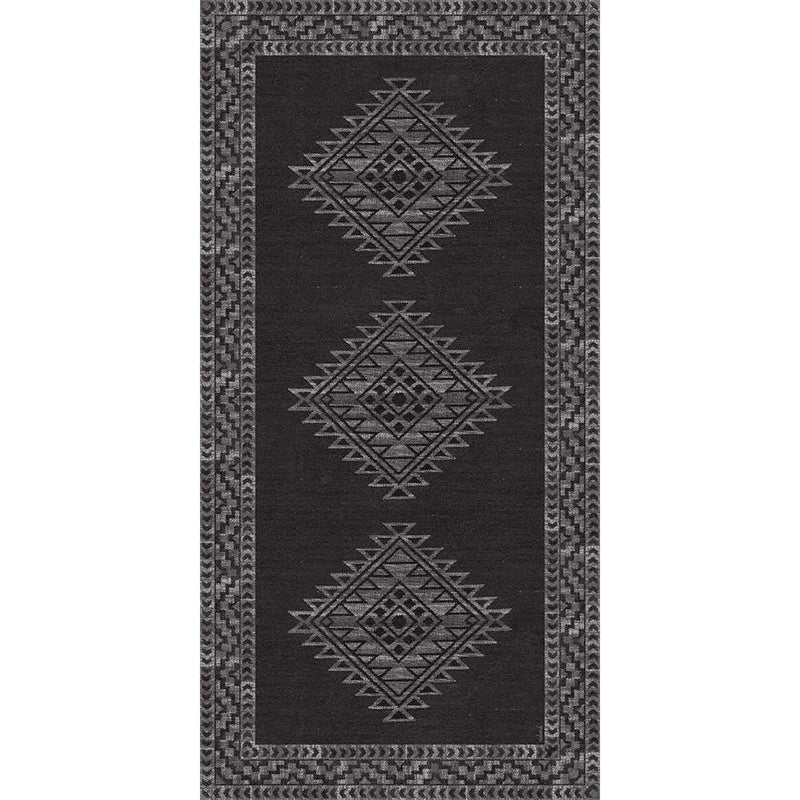 Adama Alma Cusco, tapis plat à motif d’une épaisseur de 5 mm, en vinyle, noir