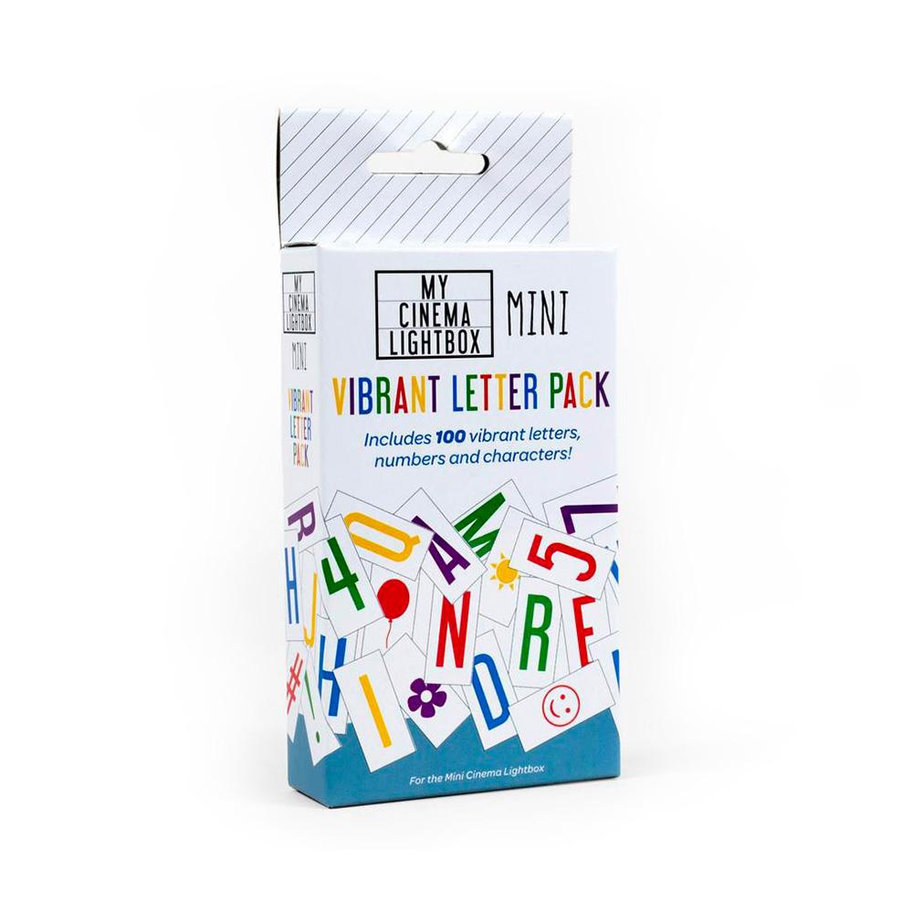 Amped and Co Lettres vibrantes pour Mini Cinema Lightbox, accessoires pour boite lumineuse, en plastique
