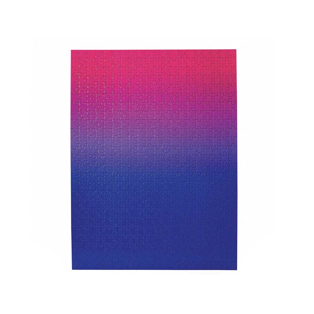 Le casse-tête en dégradé de Bryce Wilner : une invitation à ralentir et à contempler chaque couleur. Une expérience enrichissante pour les amateurs de puzzles. bleu / rose