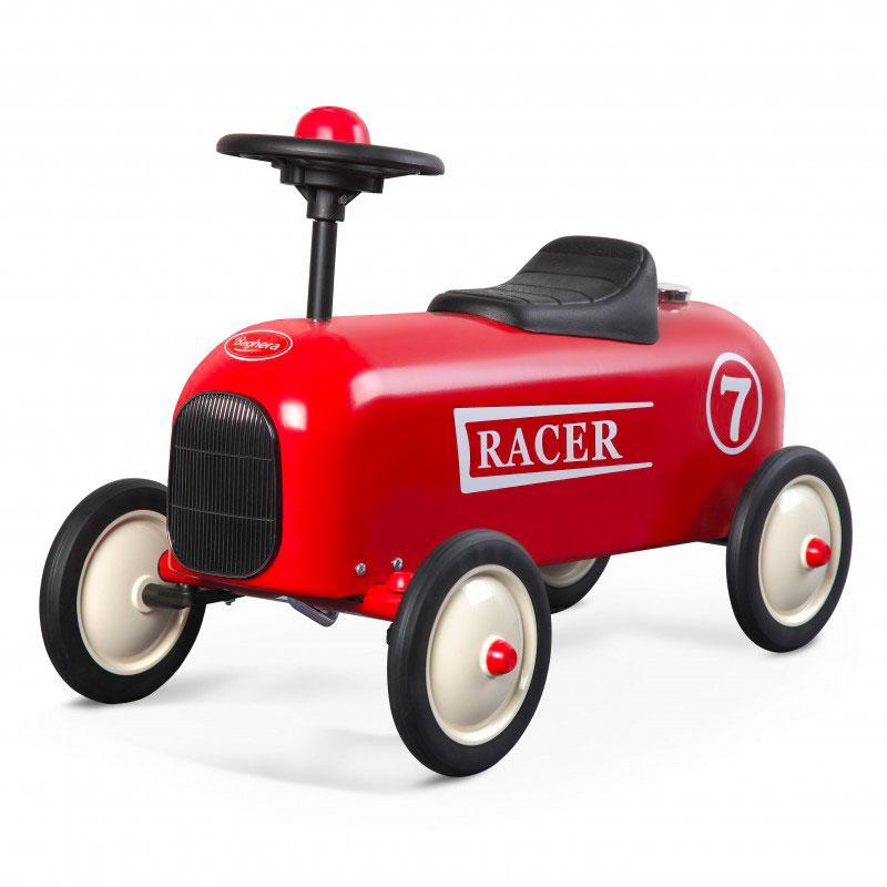 Baghera Racer, véhicules à pédales et à traction pour enfant, en plastique et métal, rouge