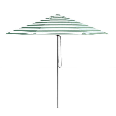 Go Large 2.8m, parasol de cour-arrière par Basil Bangs, Sage Stripe