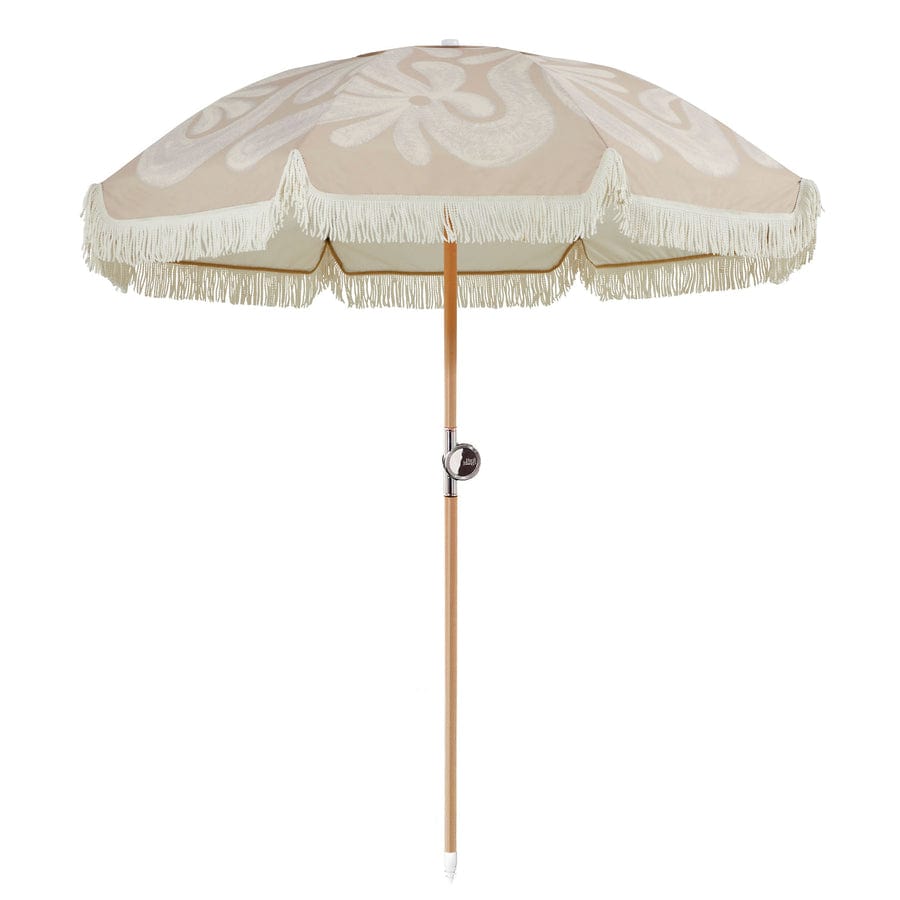 Premium Beach Umbrella, parasol de plage et de maison par Basil Bangs, Flowers by Kane Lehanneur