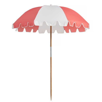 Weekend Umbrella, parasol de plage par Basil Bangs, coral