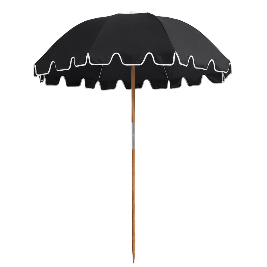Weekend Umbrella, parasol de plage par Basil Bangs, noir