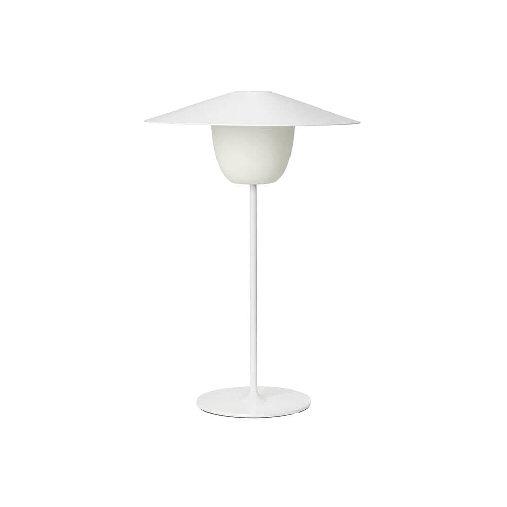 Blomus Ani, lampe de table mobile et rechargeable pour l'intérieur et l'extérieur, en aluminium, blanc