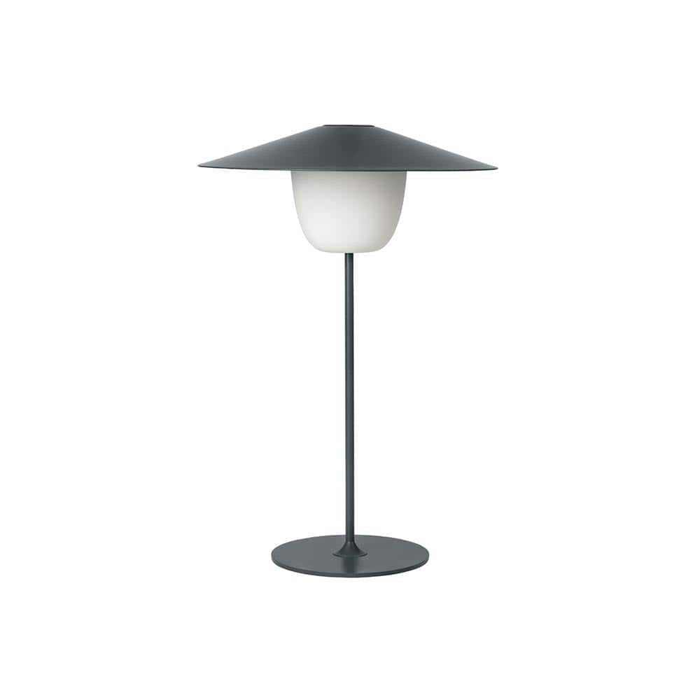 Blomus Ani, lampe de table mobile et rechargeable pour l'intérieur et l'extérieur, en aluminium, charbon