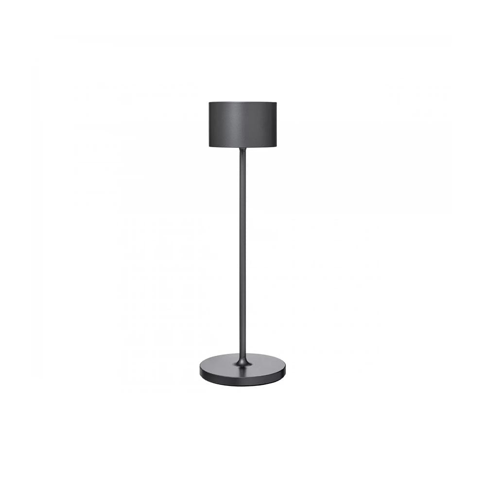 Blomus Farol, lampe de table mobile et rechargeable pour l'intérieur et l'extérieur, en aluminium, gris métallisé