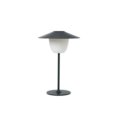 Blomus Mini Ani, lampe de table rechargeable pour l'intérieur et l'extérieur, en aluminium, charbon
