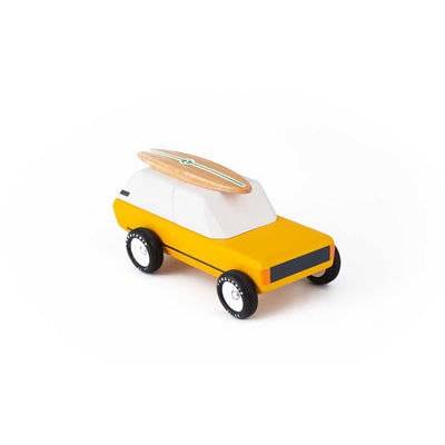 Candylab Cotswold, voiture jouet en forme de tout-terrain, en bois, jaune