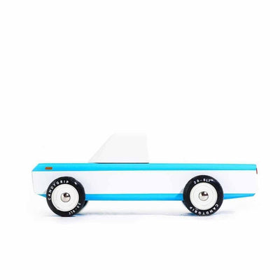 Candylab Longhorn, voiture jouet pick-up, en bois, bleu