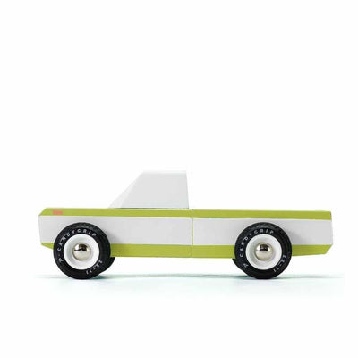 Candylab Longhorn, voiture jouet pick-up, en bois, olive