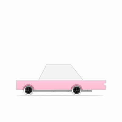 Candylab Pink Sedan, petite voiture jouet, en bois, rose