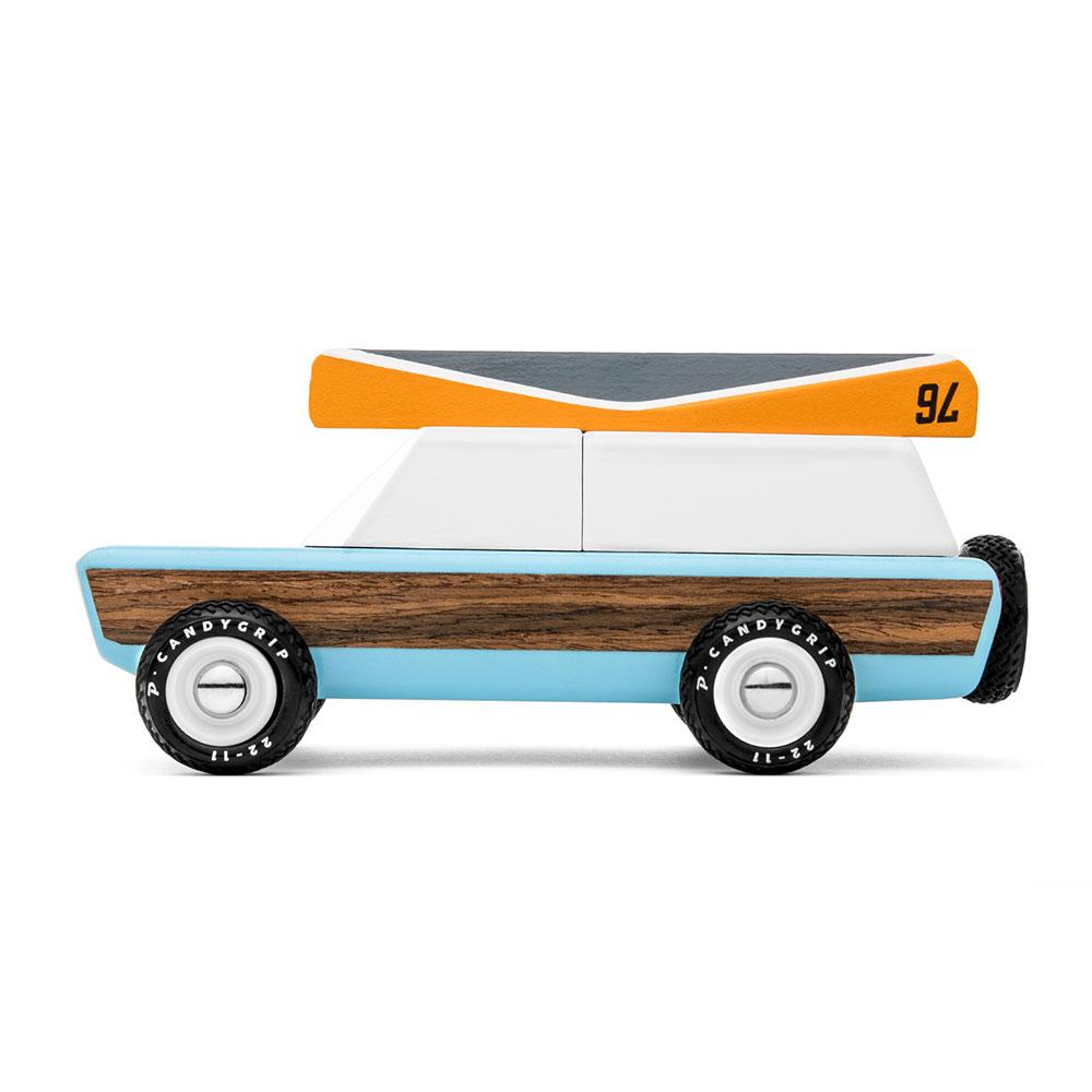 Candylab Pioneer, voiture jouet avec des accessoires, en bois, classic