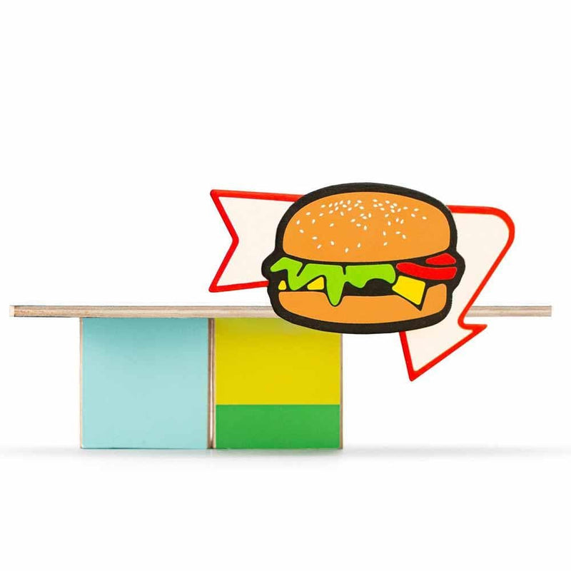 Candylab Roadside Shack, accessoire en forme de restaurant pour voiture jouet, en bois, burger