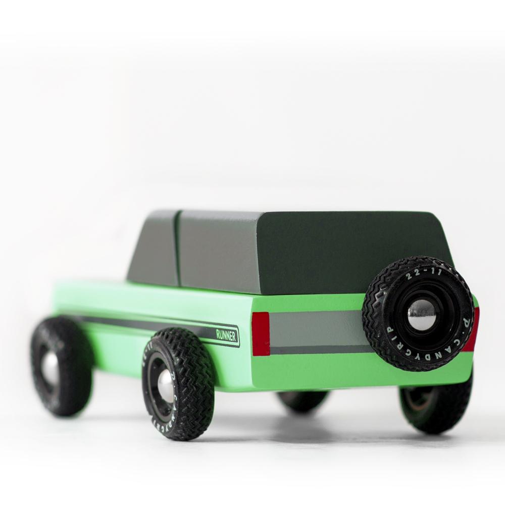 Candylab Runner, voiture jouet tout-terrain, en bois, vert