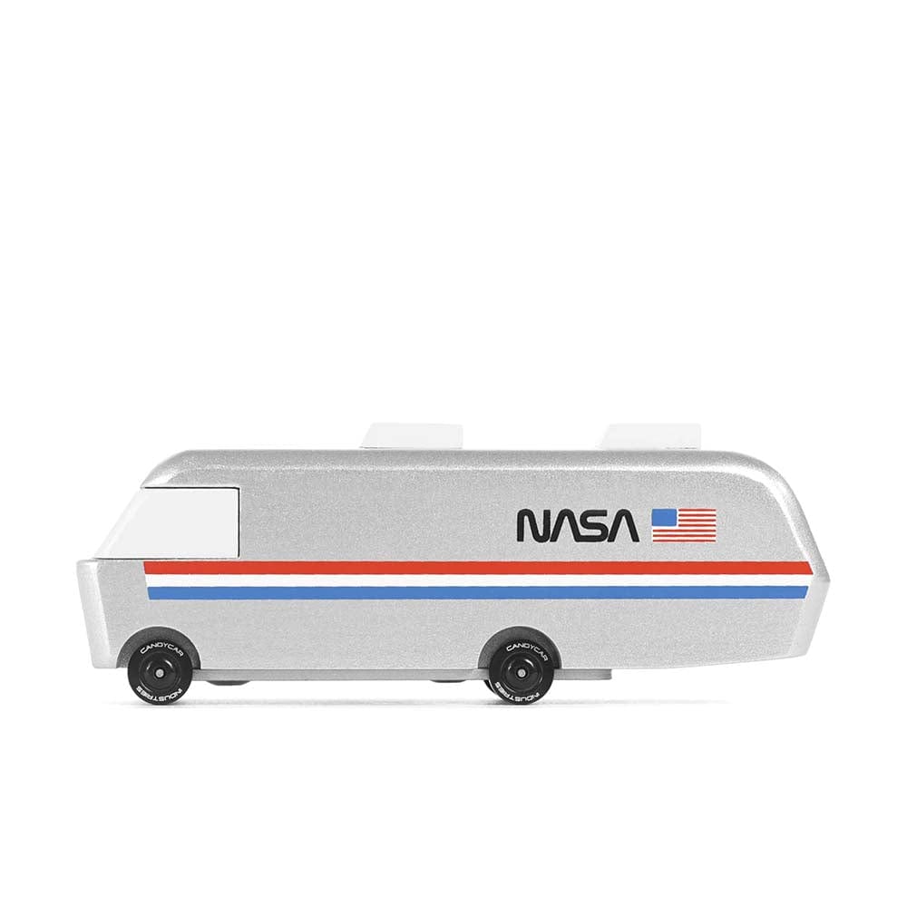 Candylab NASA Astrovan, petite voiture jouet, en bois, gris