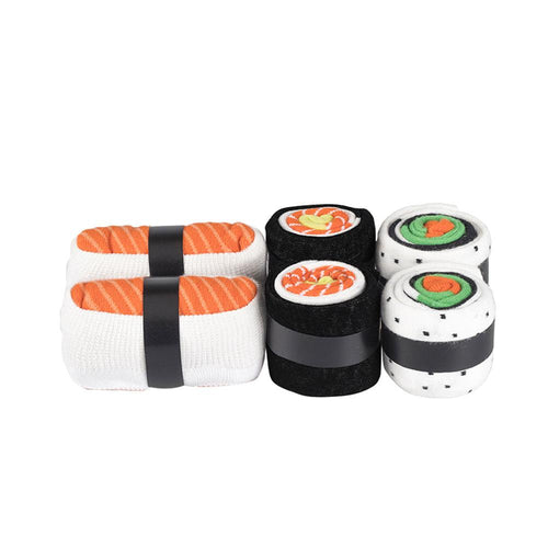 Eat My Socks Sushi Box, bas et chaussettes en taille unique avec un packaging amusant, en coton, élasthanne et polyester, multi