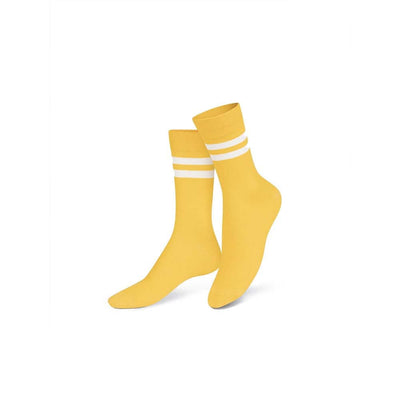 Eat My Socks Gruyère, bas et chaussettes en taille unique avec un packaging amusant, en coton, élasthanne et polyester,  jaune