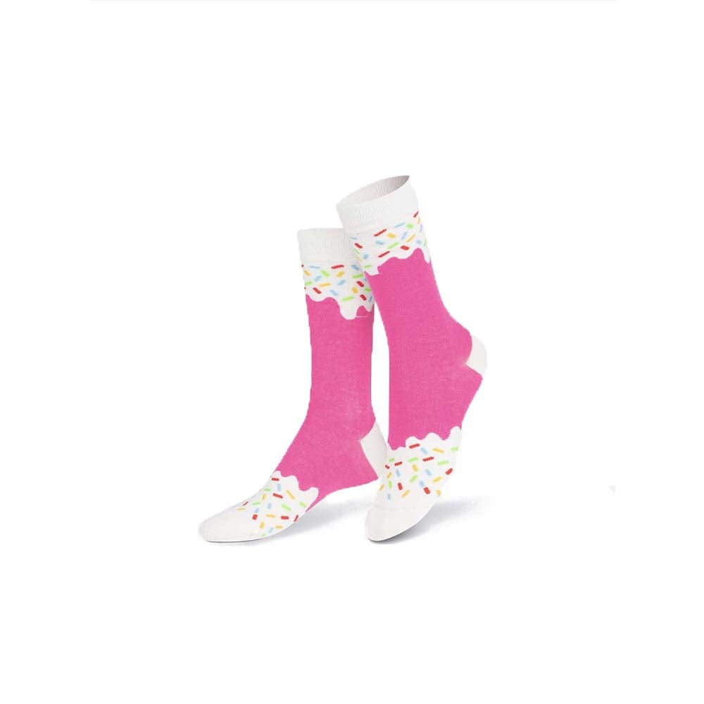 Eat My Socks Frozen Pop, bas et chaussettes en taille unique avec un packaging amusant, en coton, élasthanne et polyester, fraise