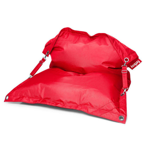 Fatboy Buggle-Up, pouf avec des sangles se transformant en sofa, en polyester, rouge