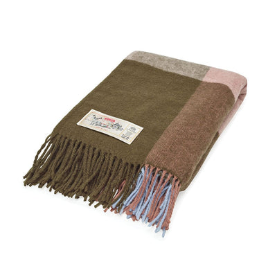Fatboy Colour Blend Blanket, couverture et/ou jetée pour canapé en laine, rhubarbe