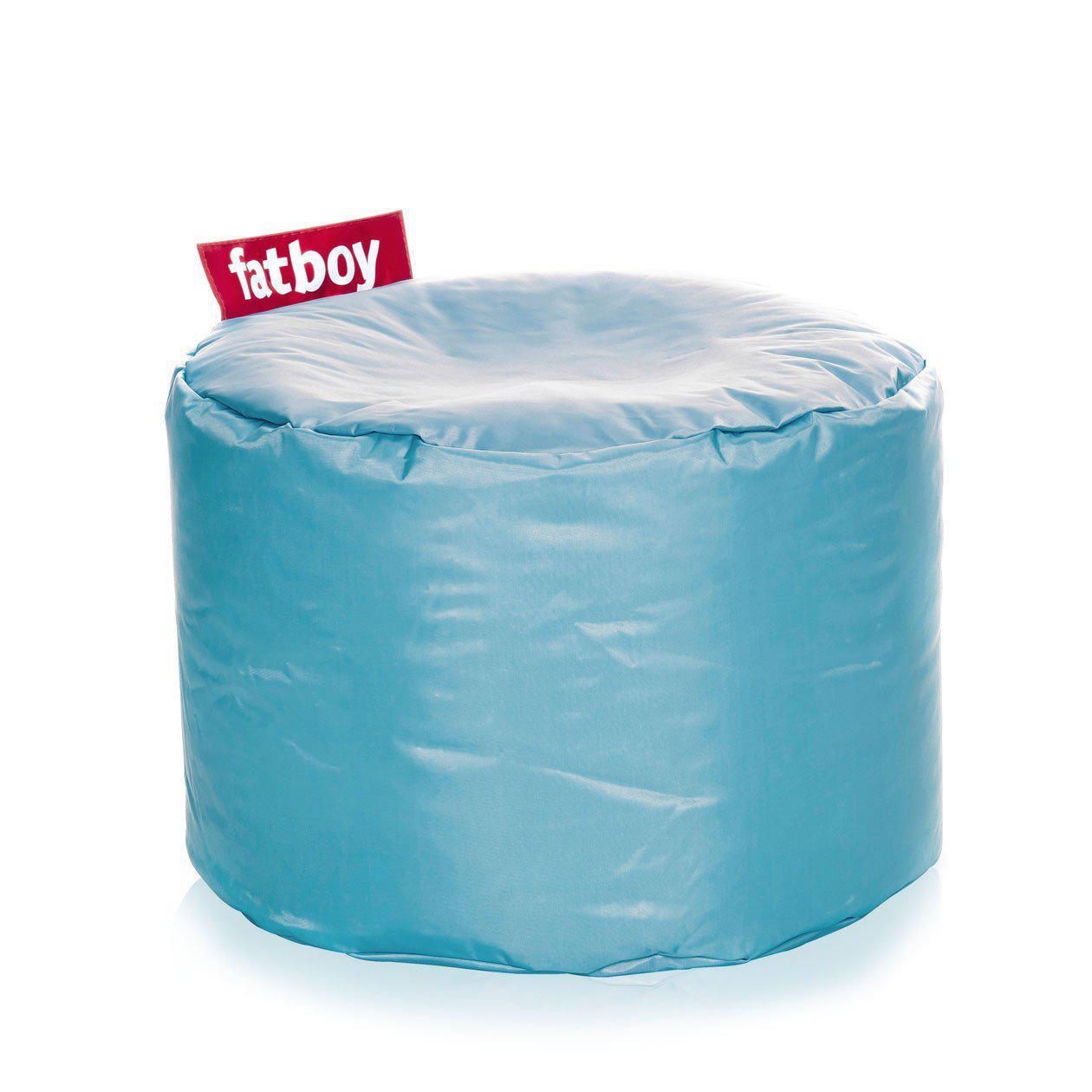 Fatboy Point, pouf d’intérieur rond de petite taille, en nylon, bleu glace