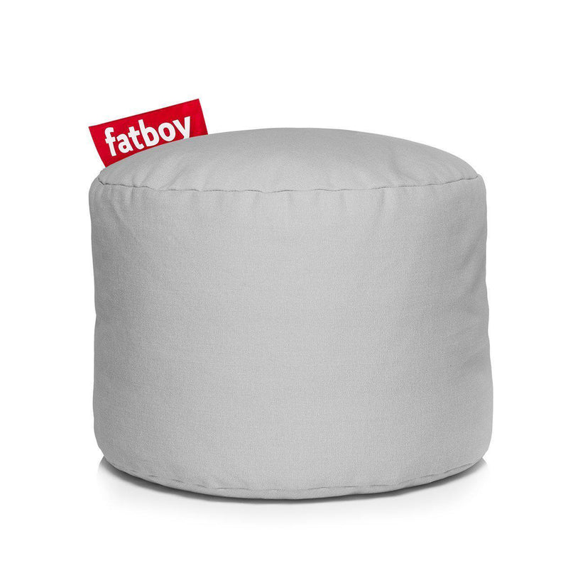 Fatboy Point Stonewashed, pouf d’intérieur de petite taille, en coton effet vintage, argent