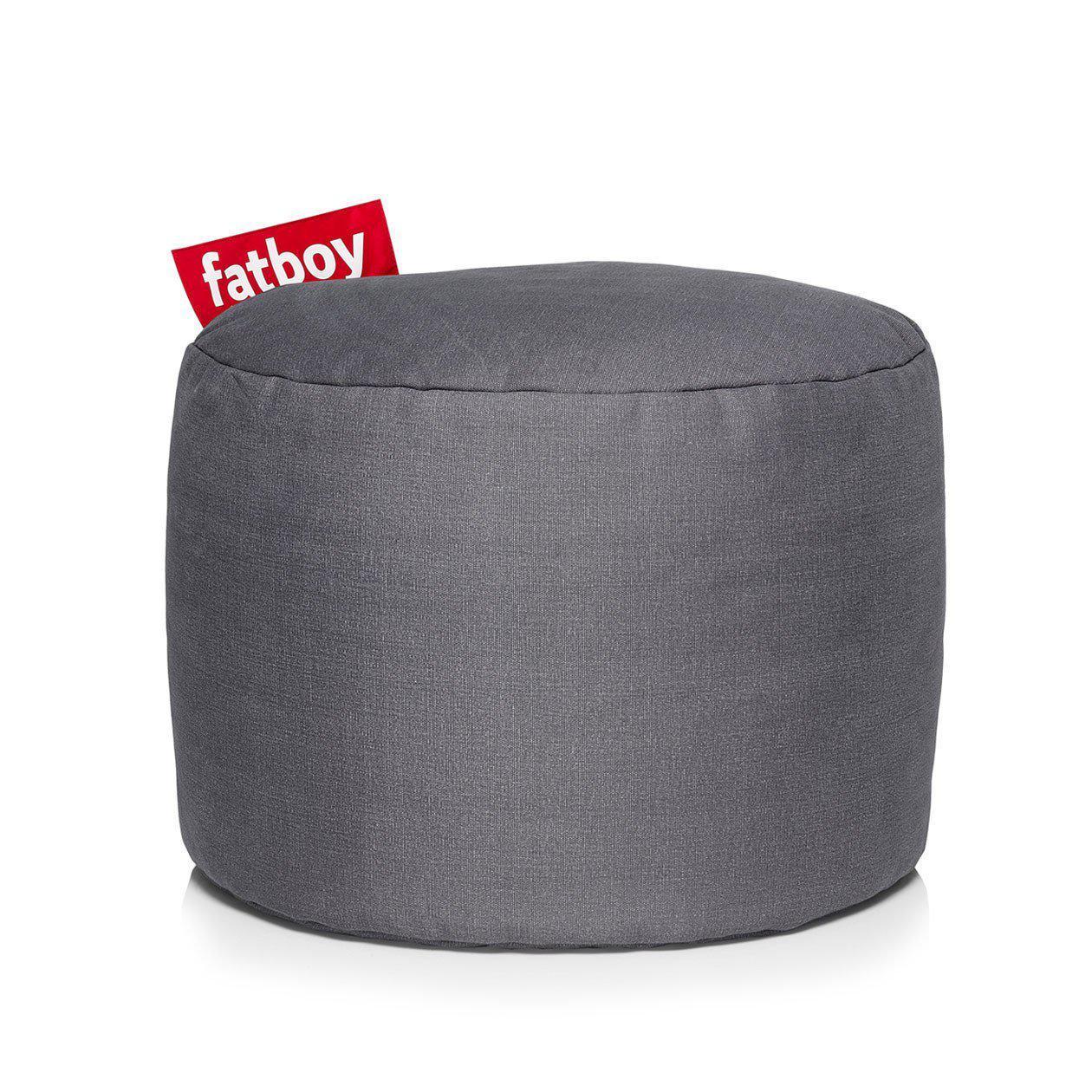 Fatboy Point Stonewashed, pouf d’intérieur de petite taille, en coton effet vintage, gris