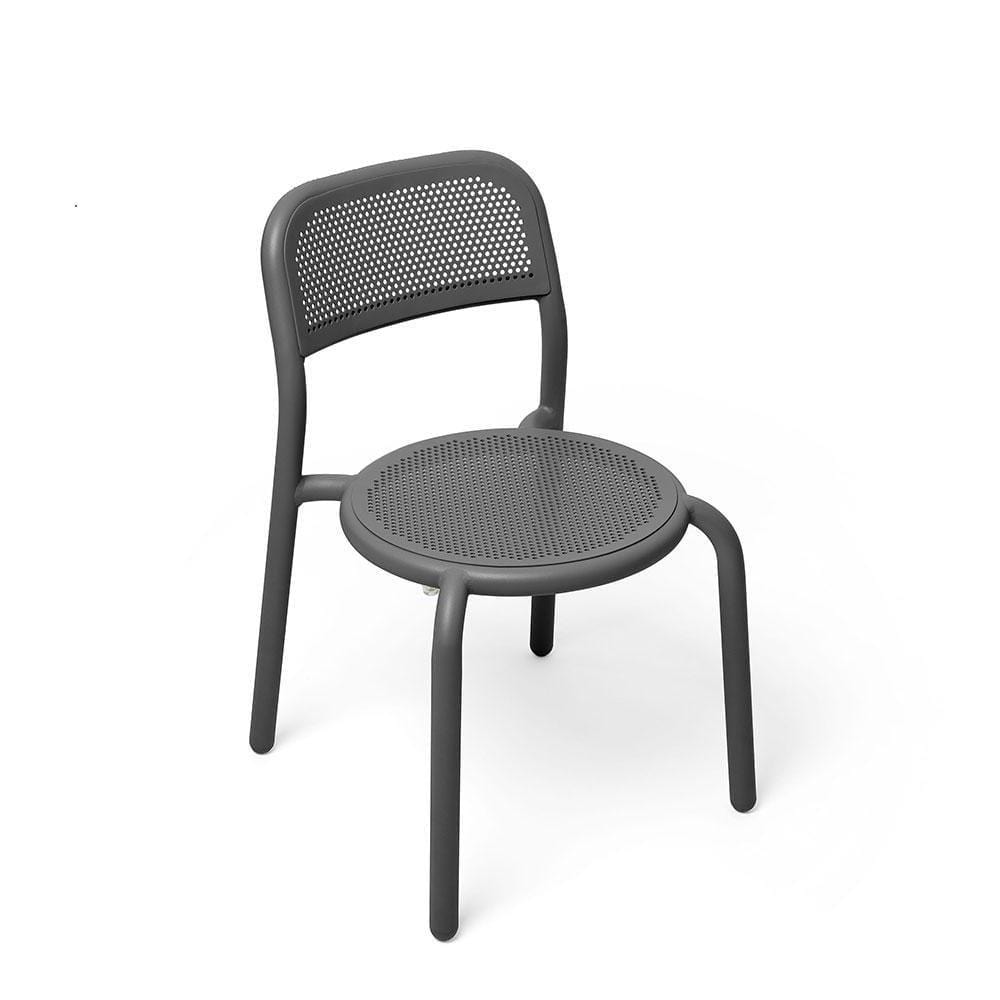 Fatboy Toní, chaise à dîner d'extérieur, en aluminium, anthracite