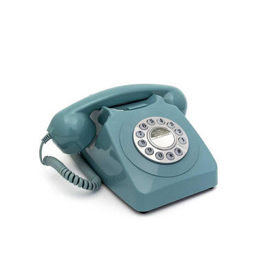 GPO 746 Push, téléphone vintage, bleu