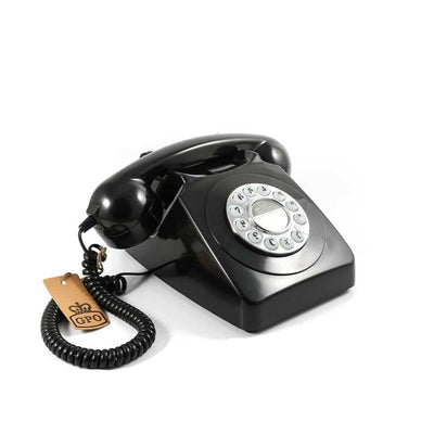 GPO 746 Push, téléphone vintage, noir