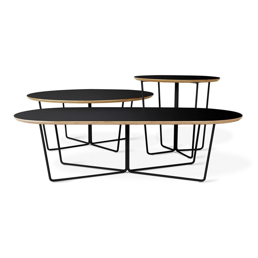 Gus* Modern Array, table d’appoint et tables basses, en bois et métal, noir