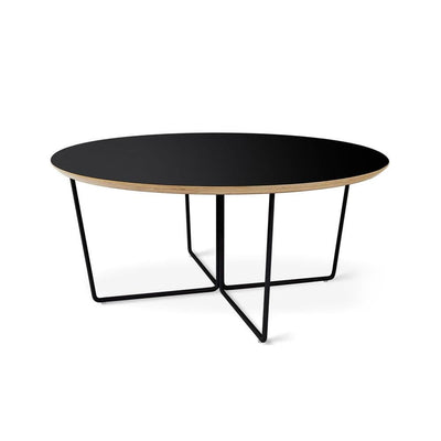 Gus* Modern Array, table basse ronde, en bois et métal, noir