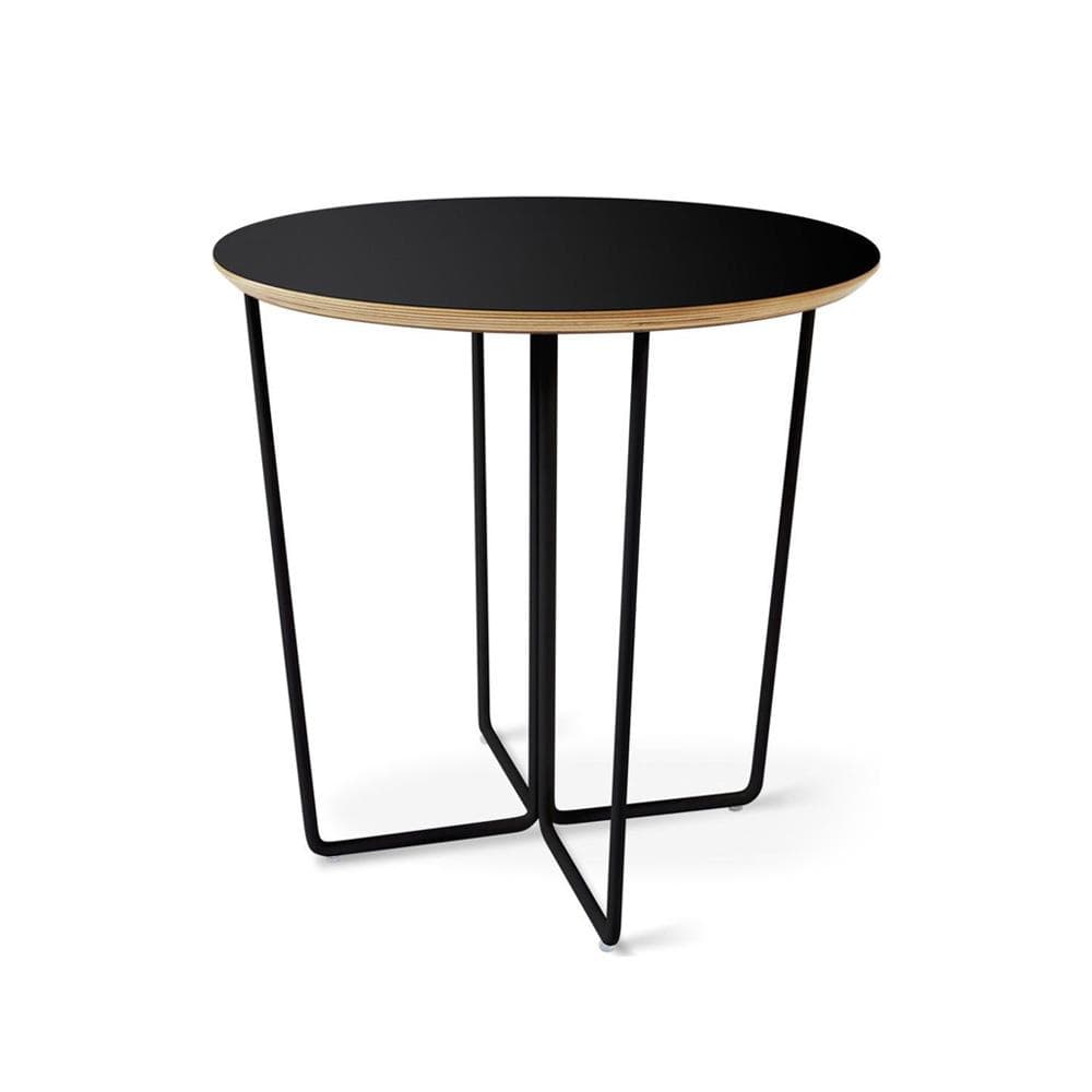 Gus* Modern Array, table d’appoint ronde, en bois et métal, noir