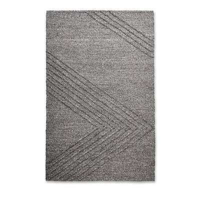 Gus* Modern Avro, tapis fabriqué à la main, en laine, charbon, 5'x8'
