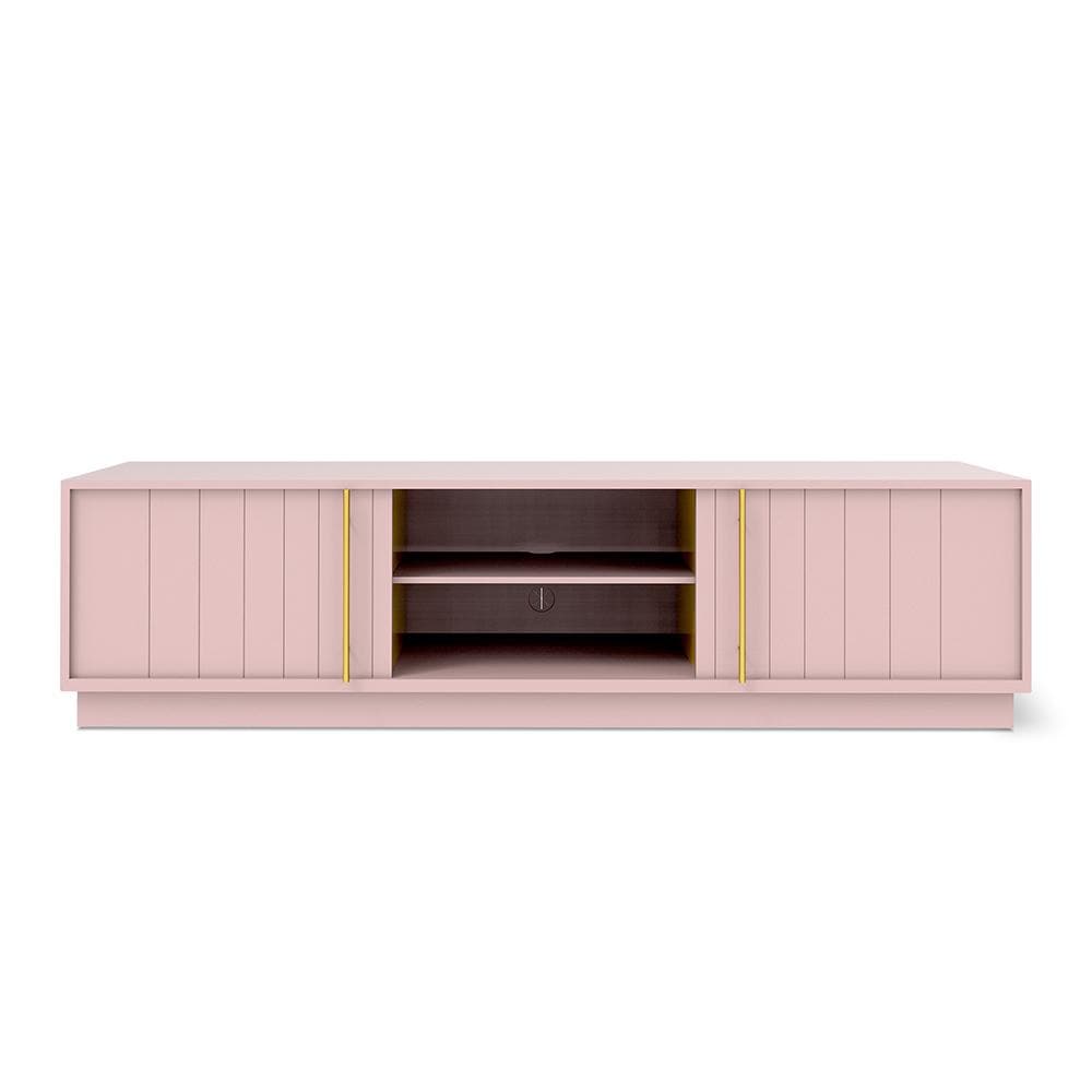 Gus* Modern Elora, meuble tv et de rangement avec portes coulissantes, en bois, chiffon