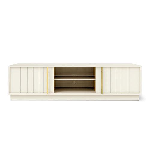 Gus* Modern Elora, meuble tv et de rangement avec portes coulissantes, en bois, pearl