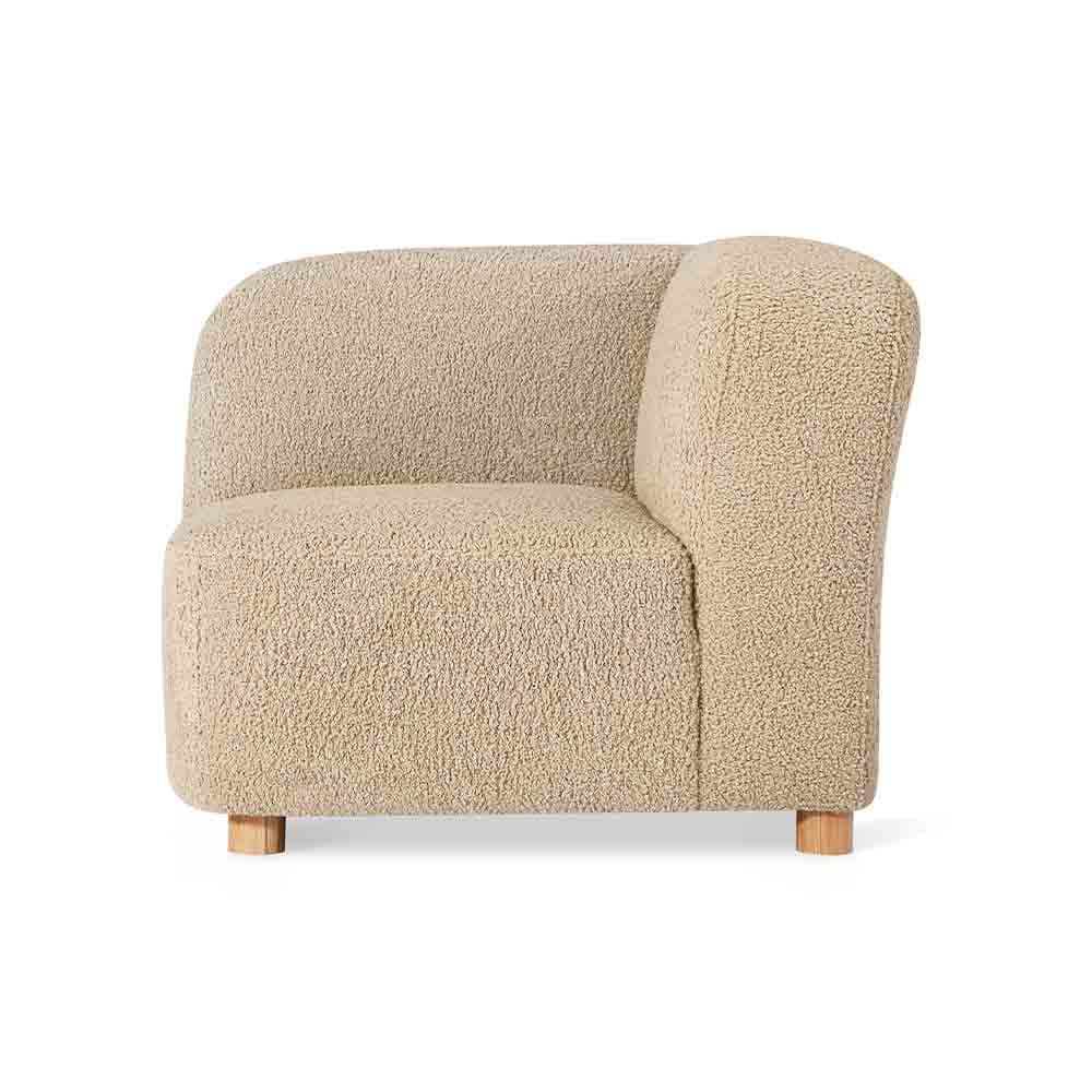 Gus* Modern Circuit Modular, fauteuil de coin modulable, en bois et tissu, himalaya dune