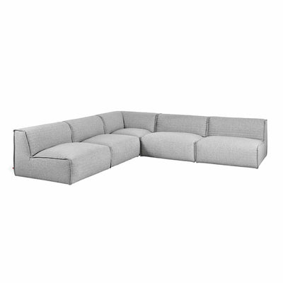 Gus* Modern Nexus, sofa sectionnel composé de fauteuils larges et confortables, en tissu, parliament coffee