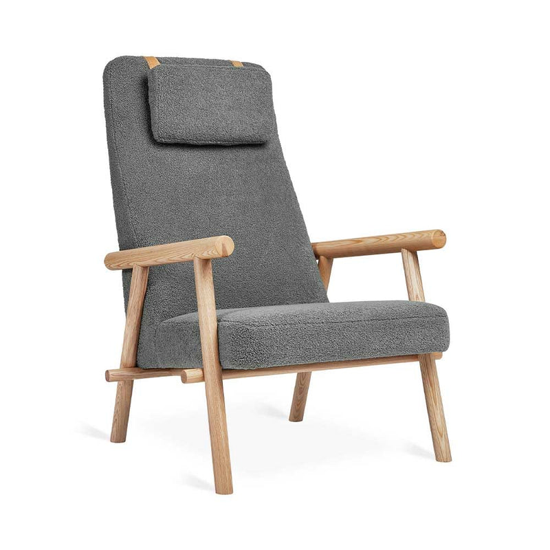 Gus* Modern Labrador, fauteuil, en tissu et bois, auckland bluff, frêne