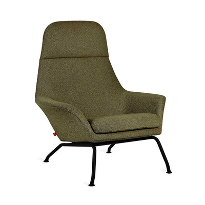 Gus* Modern Tallinn, fauteuil avec dossier haut, en tissu et métal, copenhagen terra