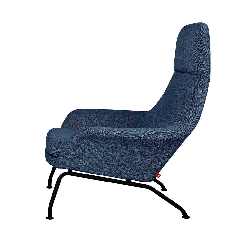 Gus* Modern Tallinn, fauteuil avec dossier haut, en tissu et métal, copenhagen sea