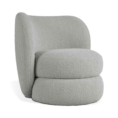Gus* Modern Forme, fauteuil confortable avec dossier haut, en bois et tissu, boucle nimbus